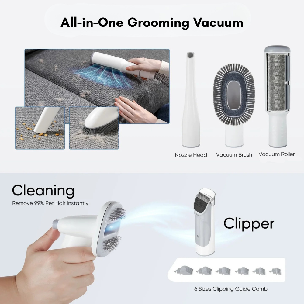 GroomiVac™ All-in-One Pet Grooming Vacuum